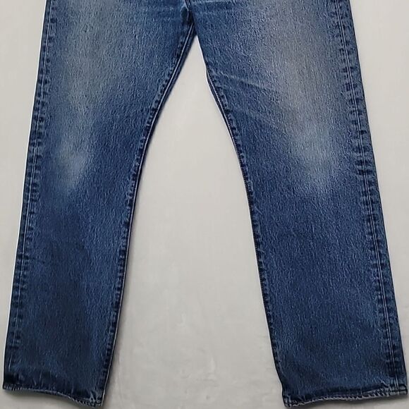 Levi's 501 Button Fly Straight Leg Jeans Size 36 x 30 - Picture 3 of 9